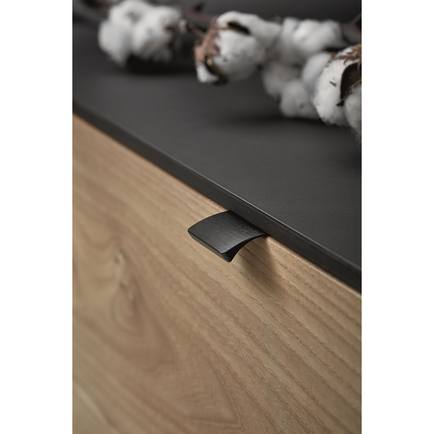 Greep edge straight ba20 l40 alu antiek brons